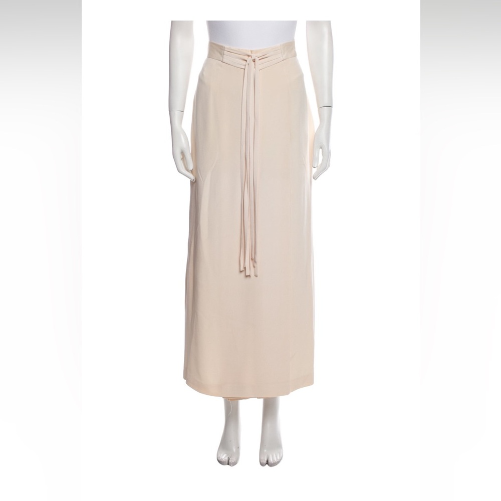 Elegant Cream Maxi Skirt